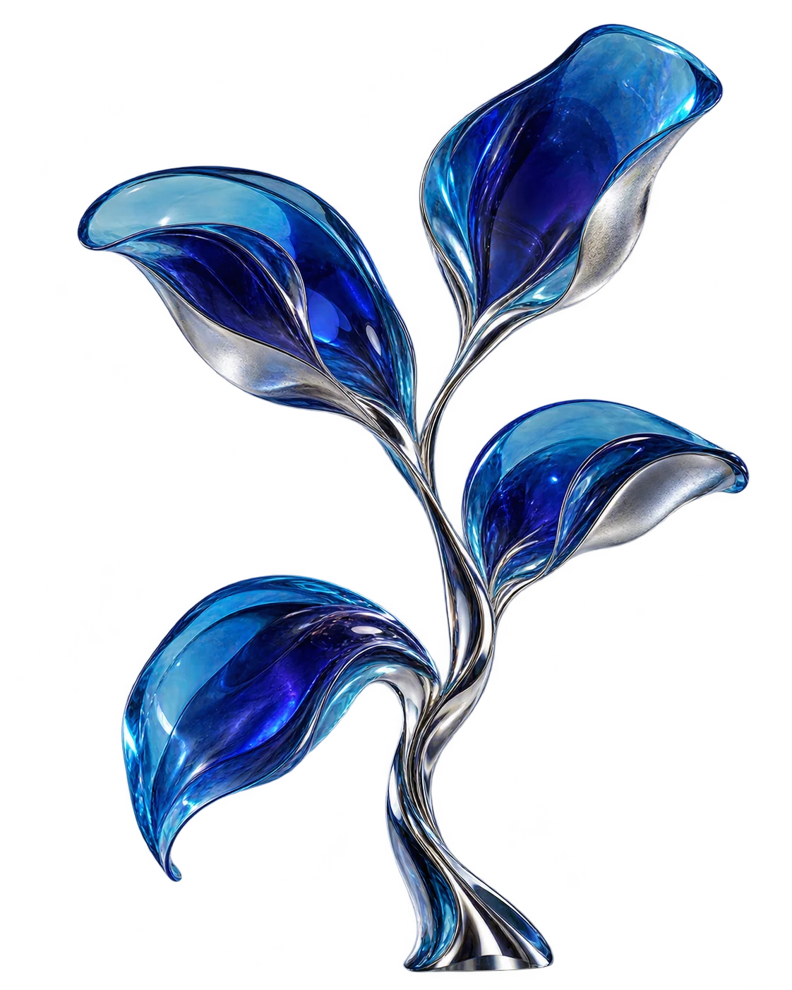 Materia botánica azul y cromada de Elemental4